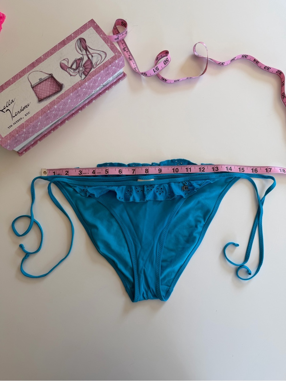 Blue Ruffled Bikini Bottom - Picture 2 of 7